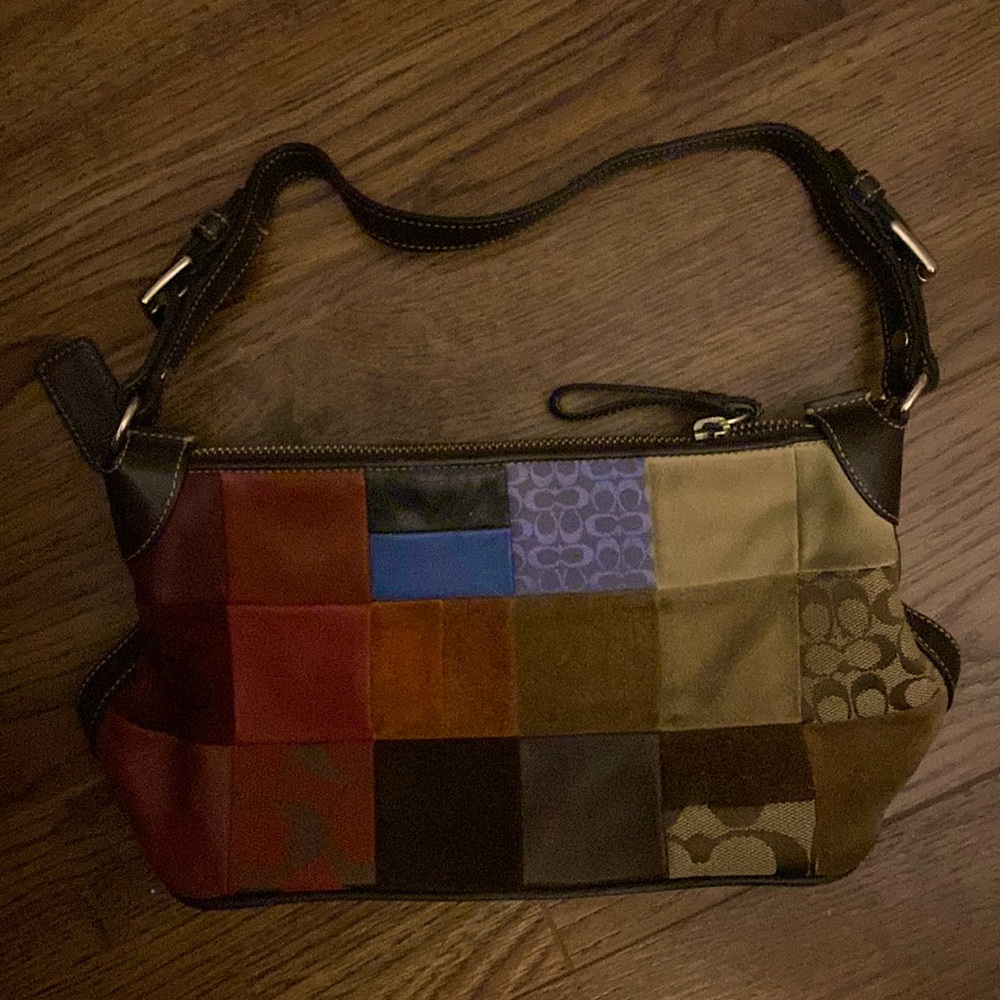 Genuine Patchwork Coach Satchel Handbag